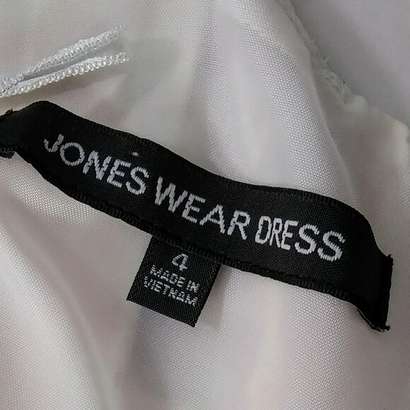 Jones Wear Women Sleeveless Floral Fitted Sundress  Lined with Zipper Back Sz 4 - Picture 4 of 6